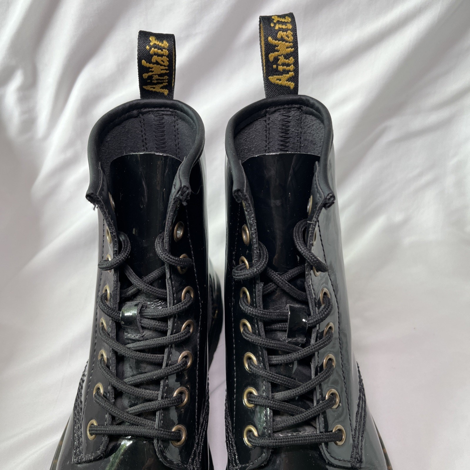 Dr Doc Martens Zavala 7 Men 6 Black Air Wair Smooth Leather Combat Boots Patent thumbnail 5
