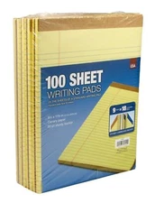 Tops 100-Sheet Legal Pads (pack of 9 pads), Canary Yellow - Made in USA