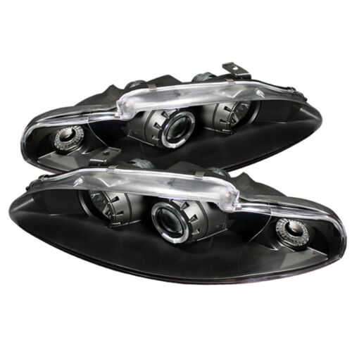 Spyder for Mitsubishi Eclipse 95-96 Projector Headlights LED Halo Black High ... - Picture 1 of 5