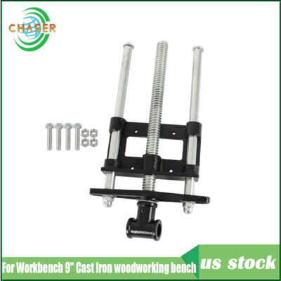For Workbench 9'' Cast Iron woodworking bench vise Front Screw Vise New