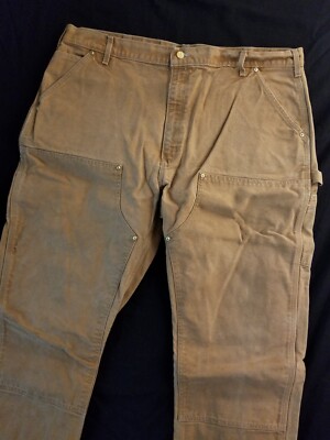 Carhartt Mens 42x30 *40x28 Double Knee Canvas Work Pants Dungaree