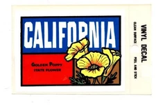 Lot of 12 California State Flower Luggage Decals Stickers - New - Free S&H