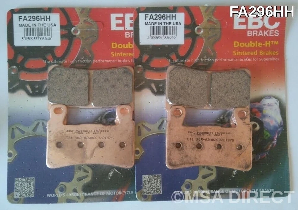 EBC Sintered FRONT Disc Brake Pads (2 Sets) Fits HONDA CBR600F (1999 to 2006) - Image 2 of 4