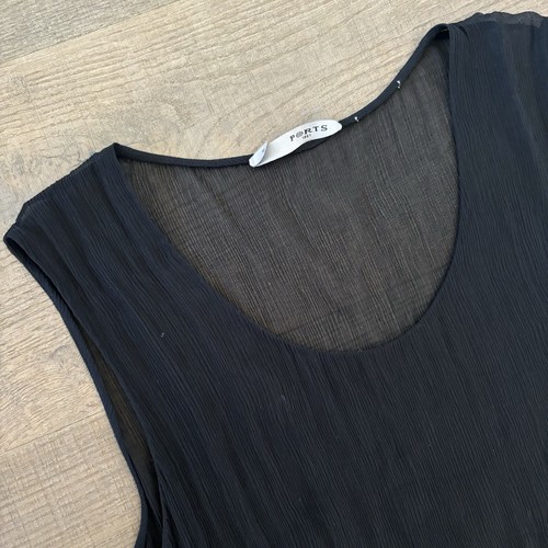 ports 1961 SIZE 10 black sheer 100% silk dress m medium - Picture 3 of 5