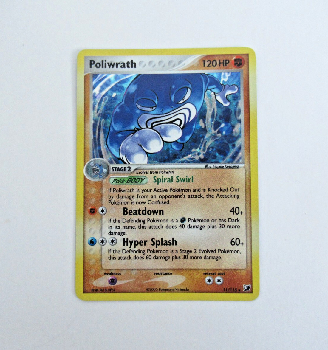 Poliwrath 11/115 Unseen Forces Holo Pokemon Card NM