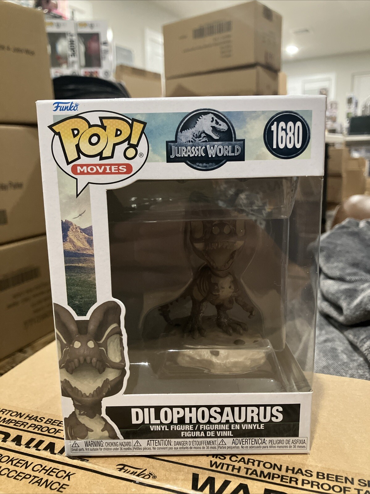 Funko Pop Jurassic World Fossilizado: Figura Dilophosaurus con Protector