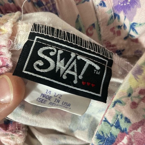 Vintage SWAT 100% cotton floral romper size 14.5 - Picture 8 of 9