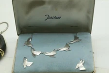 Sterling Silver Forstner Flower  Necklace EARRINGS SET