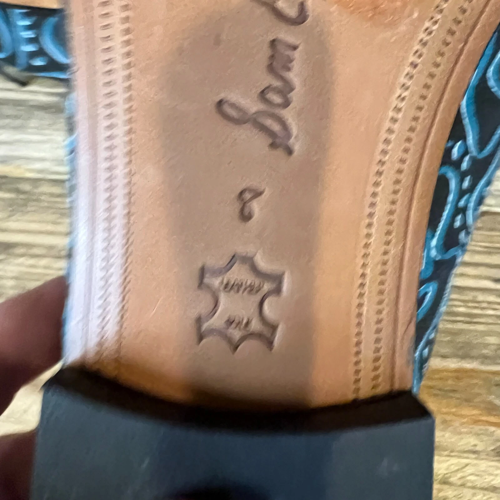 Womens Sam Edelman Paris Black Blue Canvas Tassel Slip On Shoes Mules Size 8 M