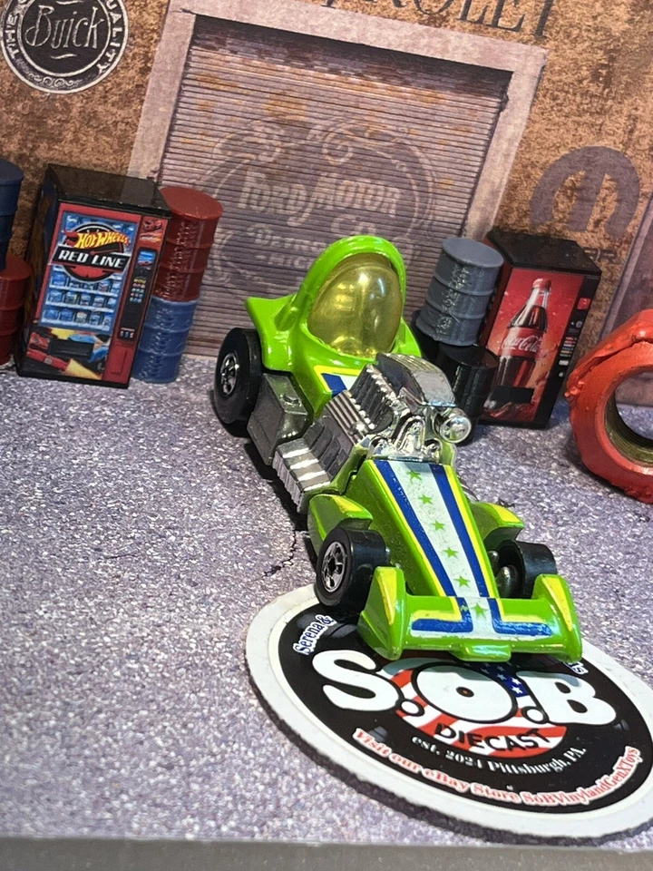 Hot Wheels Blackwalls 1978 Bubble Gunner 1:64 verde fundido a presión usado casi nuevo estado HK Foto 4 de 4