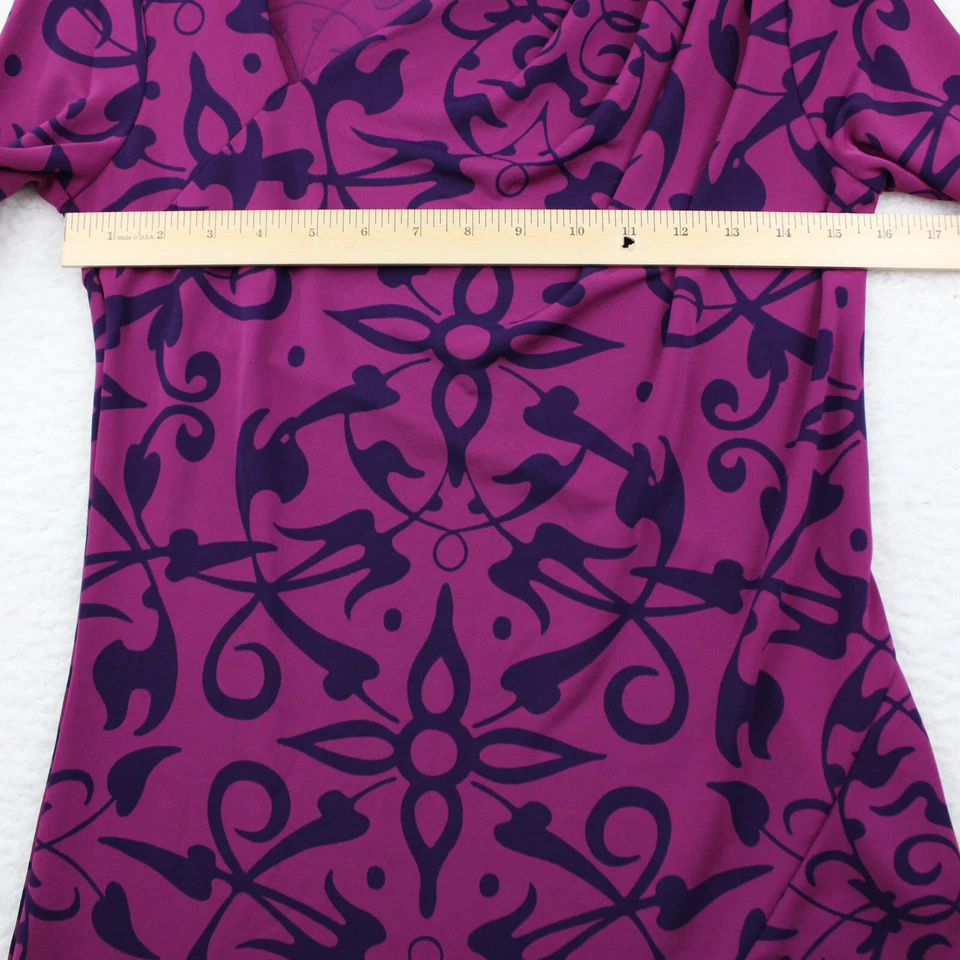 Narciso Rodriguez Design Nation Stretch Knit Top Blouse Women's Size XS Purple - Image 3 of 4