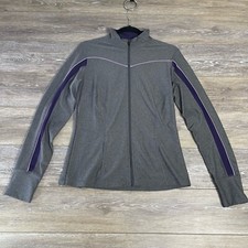 XERSION Sweatshirt Size Small Gray Purple Full Zip Track Jacket Performance