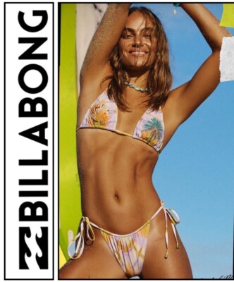 BNWT BILLABONG X ITS NOW COOL TALL TRI TOP & BELLS BOTTOMS (MED/10) RRP $199