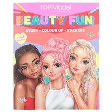 TOPModel Malbuch BEAUTY FUN Stickerbuch Stickerheft Make-up Nagel-Design NEU