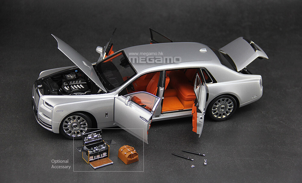 1/18 ROLLS ROYCE PHANTOM Ⅷ 1/18 Rolls-Royce Phantom VIII White/purple Diecast Limited