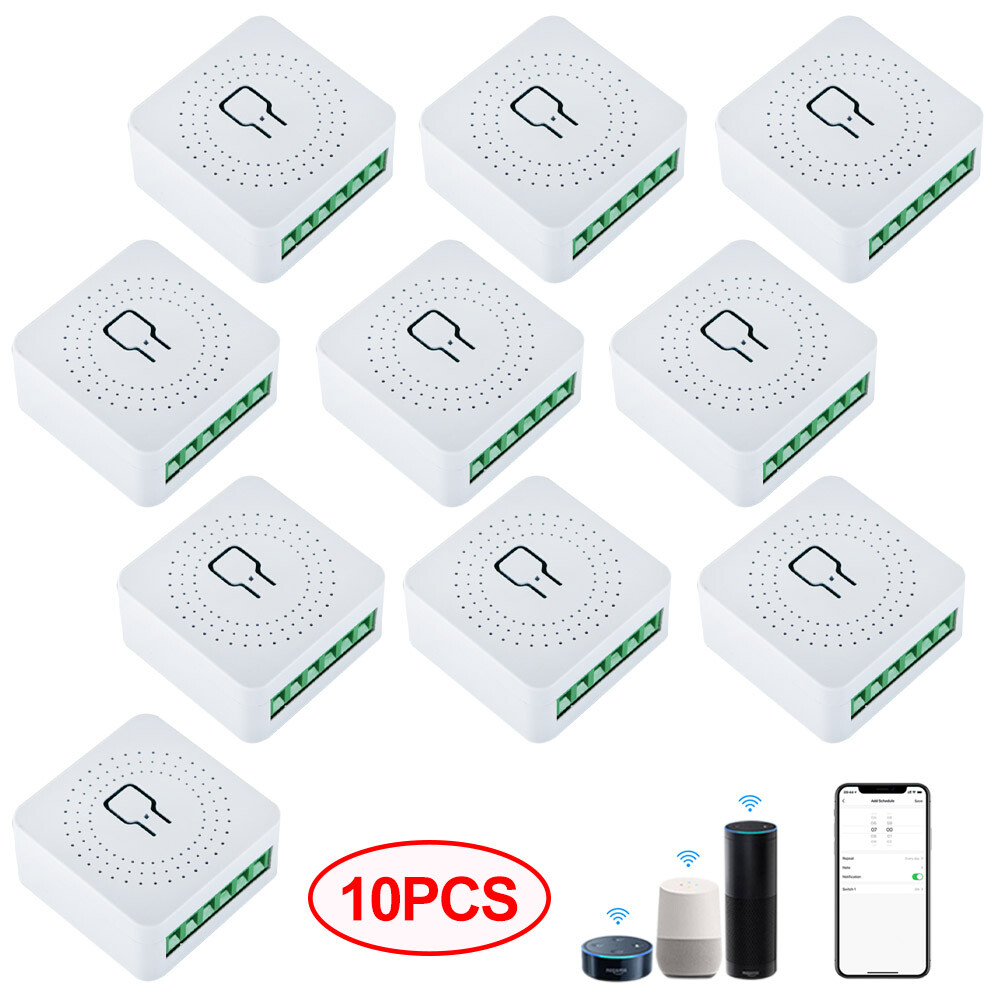 Smart WiFi Relay Switch 16A – Mini Module With Timer & Schedule, Voice Control For Alexa & Google Home, No Hub Required, CE Certified