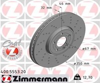 2X Bremsscheibe Vorne Ø350 InnenbelüFtet Gelocht FüR Mercedes A-Klasse A M G