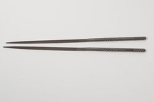 2 New Grobet Swiss Made Three Square Jewellers Toolmakers Files. 100mm. #6 Cut