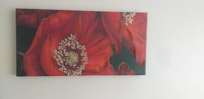 Leinwand Mohn gemalt von Fabrice De Villeneuve