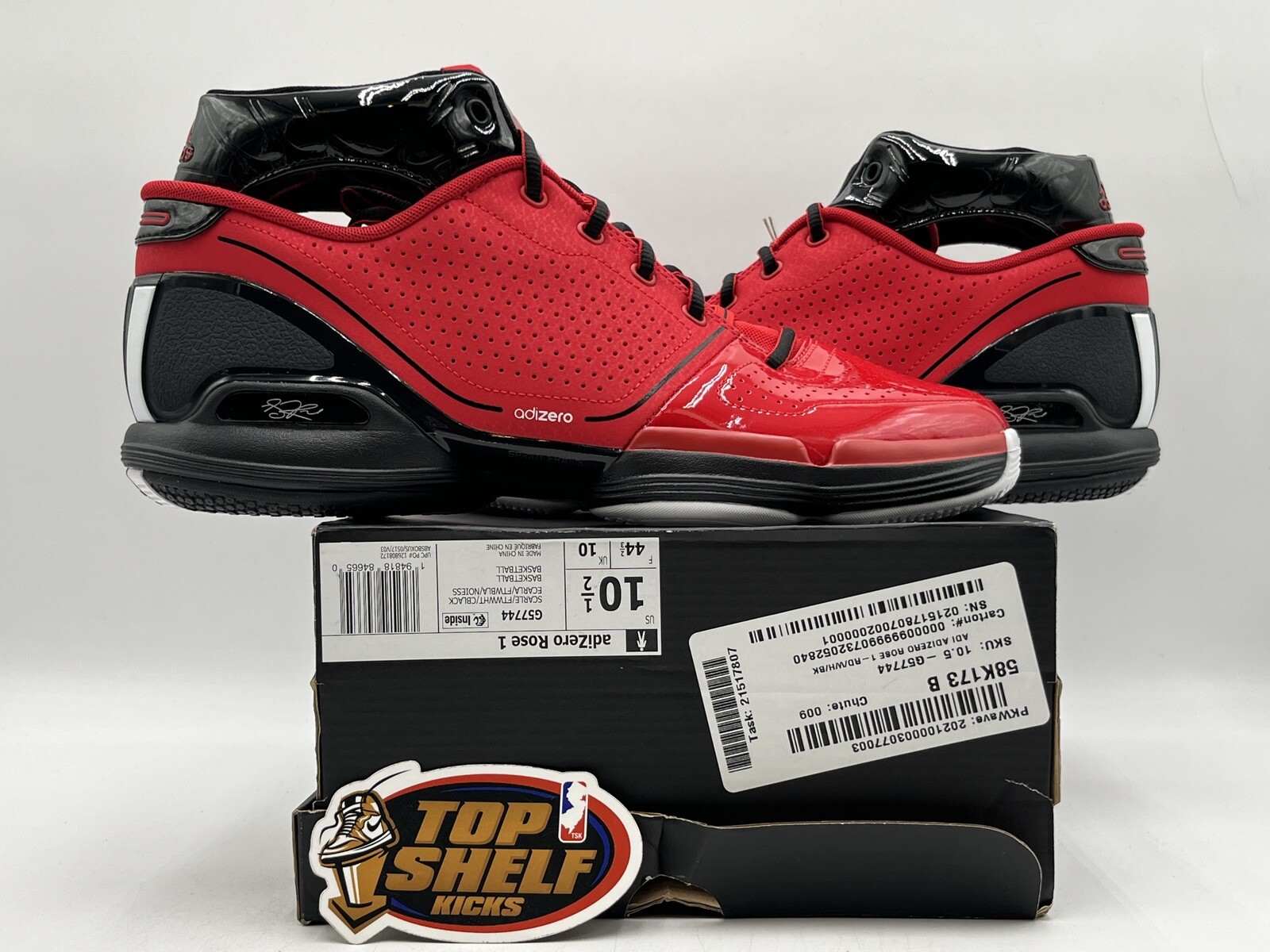 New Adidas Adizero Rose 1 Scarlet 2021 Size 10.5 Rare Authentic Red