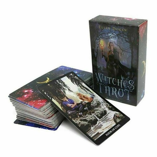 Mazo de tarot de brujas 78 cartas adivinación profeta cartas familia y fiesta juegos - Imagen 2 de 12