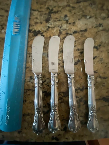 Gorham Chantilly Sterling 4 paddle blades butters not monogrammed all for 1 bid
