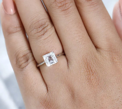 AAAAA Gletscher Topas 925 Sterling Silber, Ring ''Solitär''.