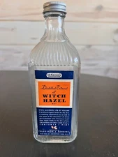 McKesson's Witch Hazel Bottle Vintage Collectible Nostalgic Medical Aid Ribbed