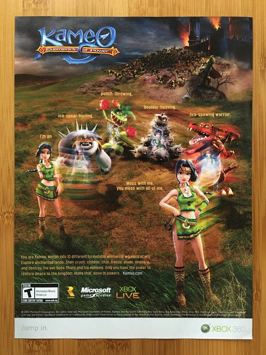 Kameo: Elements of Power Xbox 360 2005 Official Print Ad/Poster