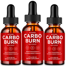 (3 Pack) Carbo Burn Weight Loss Drops for Burning Extra Fat & Boosting Energy