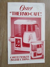 Oster Thermo-café 1985 cafetera de goteo folleto de instrucciones - E8G-30