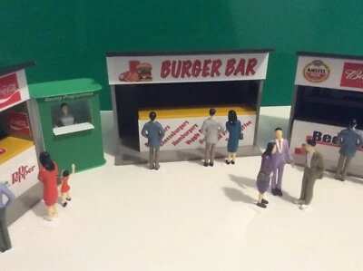 Ranura para equipo Ninco Scalextric Carrera SCX Burger Hut Trackside Building escala 1:32