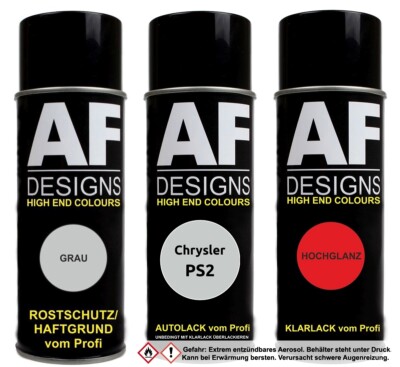 Spraydose für Chrysler PS2 Bright Silver Metallic Autolack Klarlack Grundierung