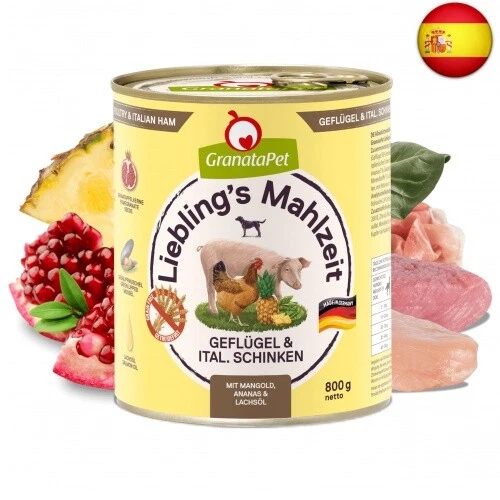 GranataPet Lieblings's Mahlzeit Aves & Italiano Jamón Humedo, Comida para - Imagen 2 de 7