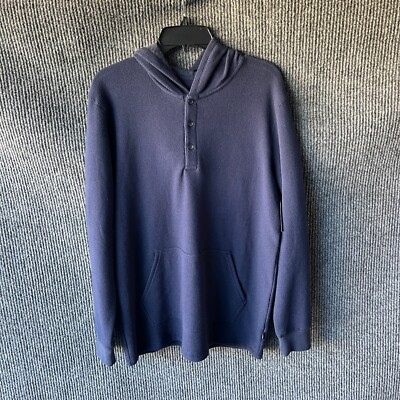 O'Neill Sweater Mens Large Blue Thermal Hoodie Sweatshirt Outdoors Pullover  NEW
