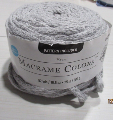 Loops & Threads ~ Macrame Colors Yarn, 10.5 oz/82 yds  GRAY