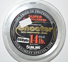 sunline shooter super fluorocarbon 100%  14lb  660yds  lo-vis clear fishing line