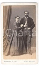 1870 ca. MILANO/GENOVA - Ritratto marito e moglie - Foto ROSSI CDV