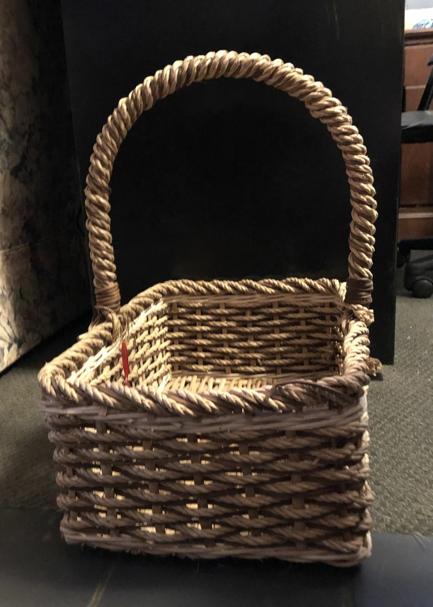 Large rectangular wicker storage baskets deals