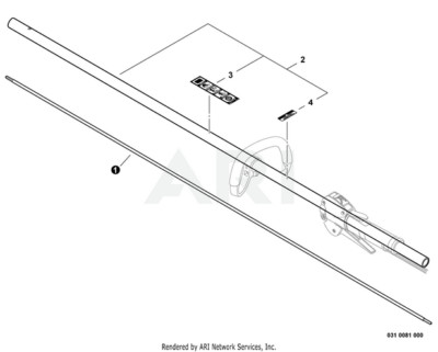 Genuine ECHO Part SHAFT, DRIVE C504001190