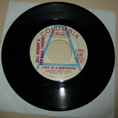 NORTHERN SOUL 45 RPM RECORD - BILL WENDRY 7 BOSS TWEEDS - COLUMBIA 44961 - PROMO