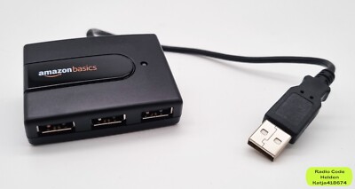 Amazon Basics Ultra Mini USB Hub 4 Anschlüsse / Ports 2.0 NEU