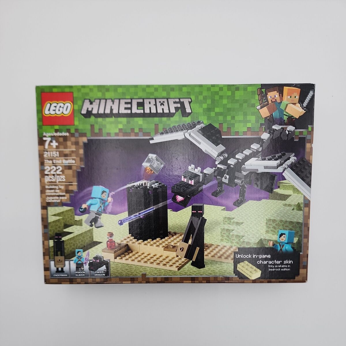 LEGO Minecraft The End Battle 21151 Ender Dragon Building Kit includes  Dragon (a