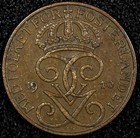 SWEDEN Gustaf V Bronze 1910 1 Öre Better Date UNC KM# 777.2 (24 094) — photo 3