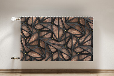 Heizkörperverkleidung Baumwoll-Leinen - Magnetisch 120x10cm Staubschutz