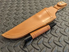 Left Hand Leather Sheath Mora Garberg Kansbol Dangler 1/2 NO Ferro Rod or Knife