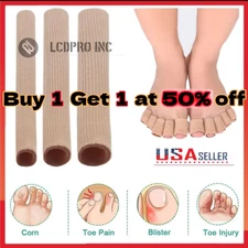 Toe Tube Sleeve Protector Cushion Fabric Gel Lining Finger Toe Separator Tubing