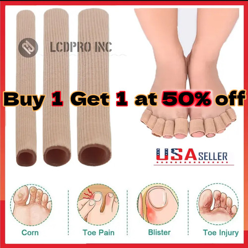 Toe Tube Sleeve Protector Cushion Fabric Gel Lining Corrector Separator Tubing