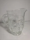 Vintage Anchor Hocking USA Pitcher clear glass starburst prescut 16 oz 5.5 In Ta