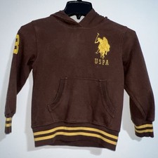 Vintage Polo Ralph Lauren Big Pony Logo 3 Hoodie Y2k Boxy Youth Size 5/6